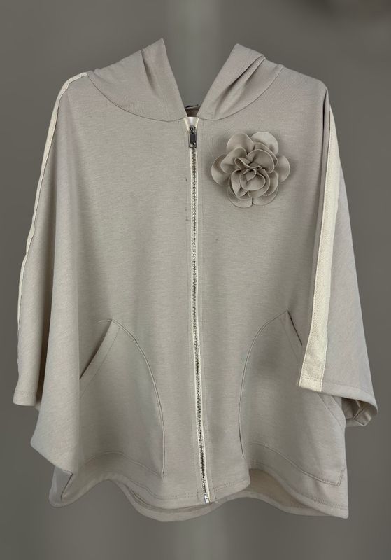 Chaqueta beige flor