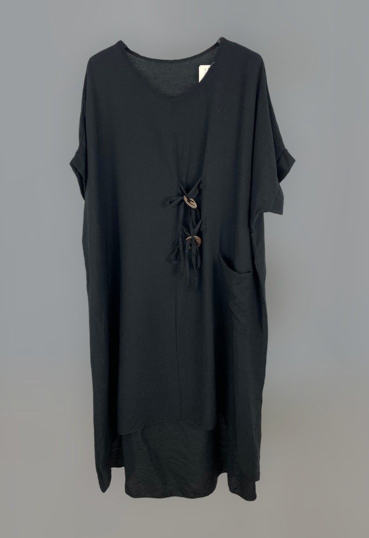 Vestido negro lazos