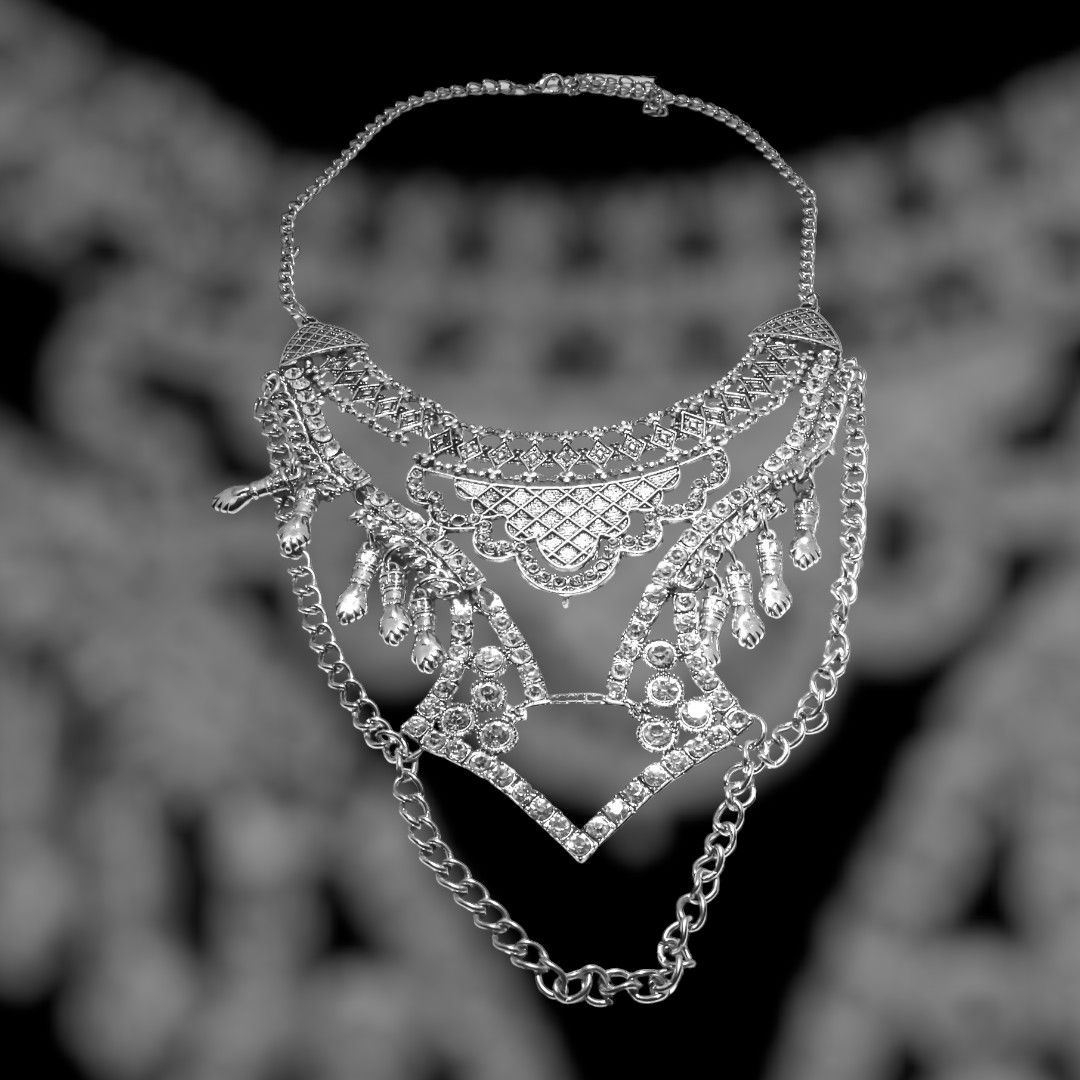 Collar plateado metal