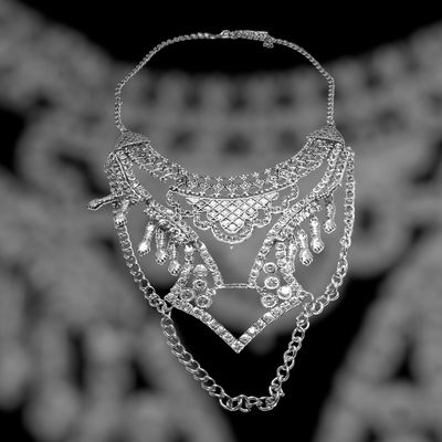Collar plateado metal