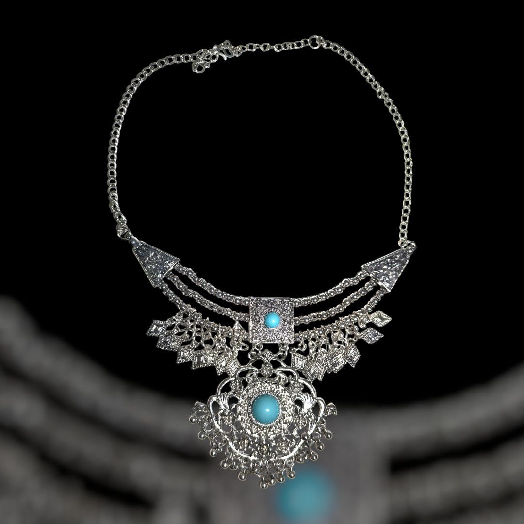Collar piedras azules