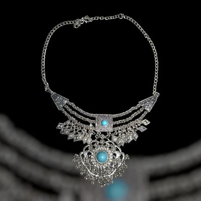 Collar piedras azules