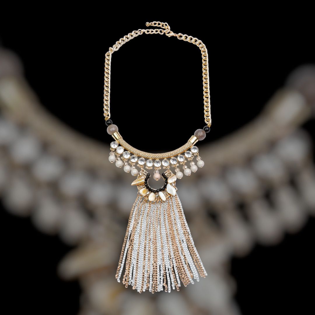 Collar cristales y cadenas