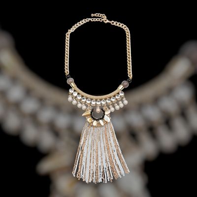 Collar cristales y cadenas