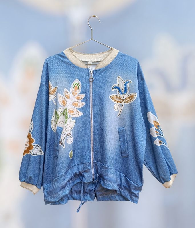 Chaqueta imitación denim