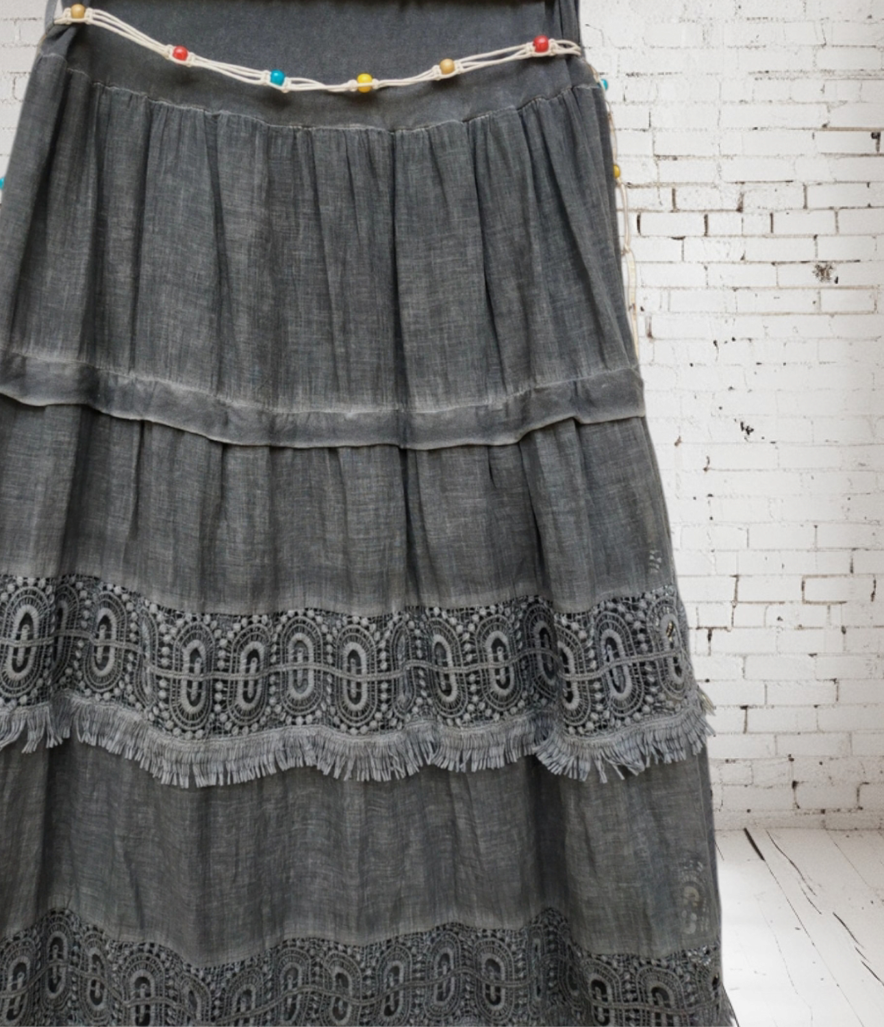 Falda paneles crochet