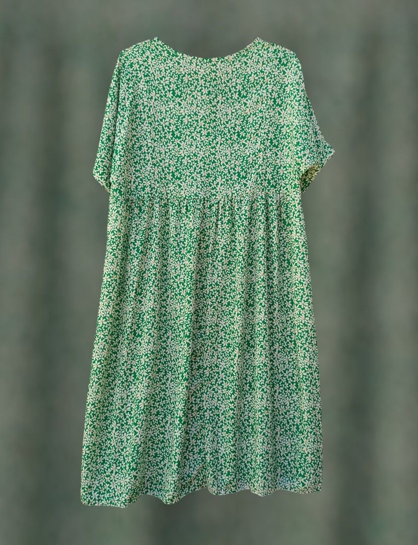 Vestido verde flores