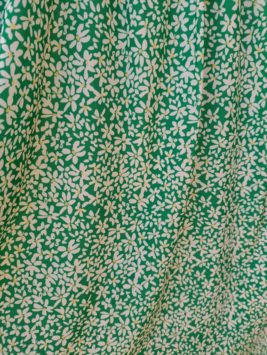 Vestido verde flores