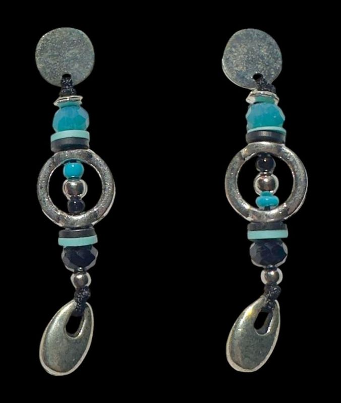 Pendientes étnicos (turquesa)