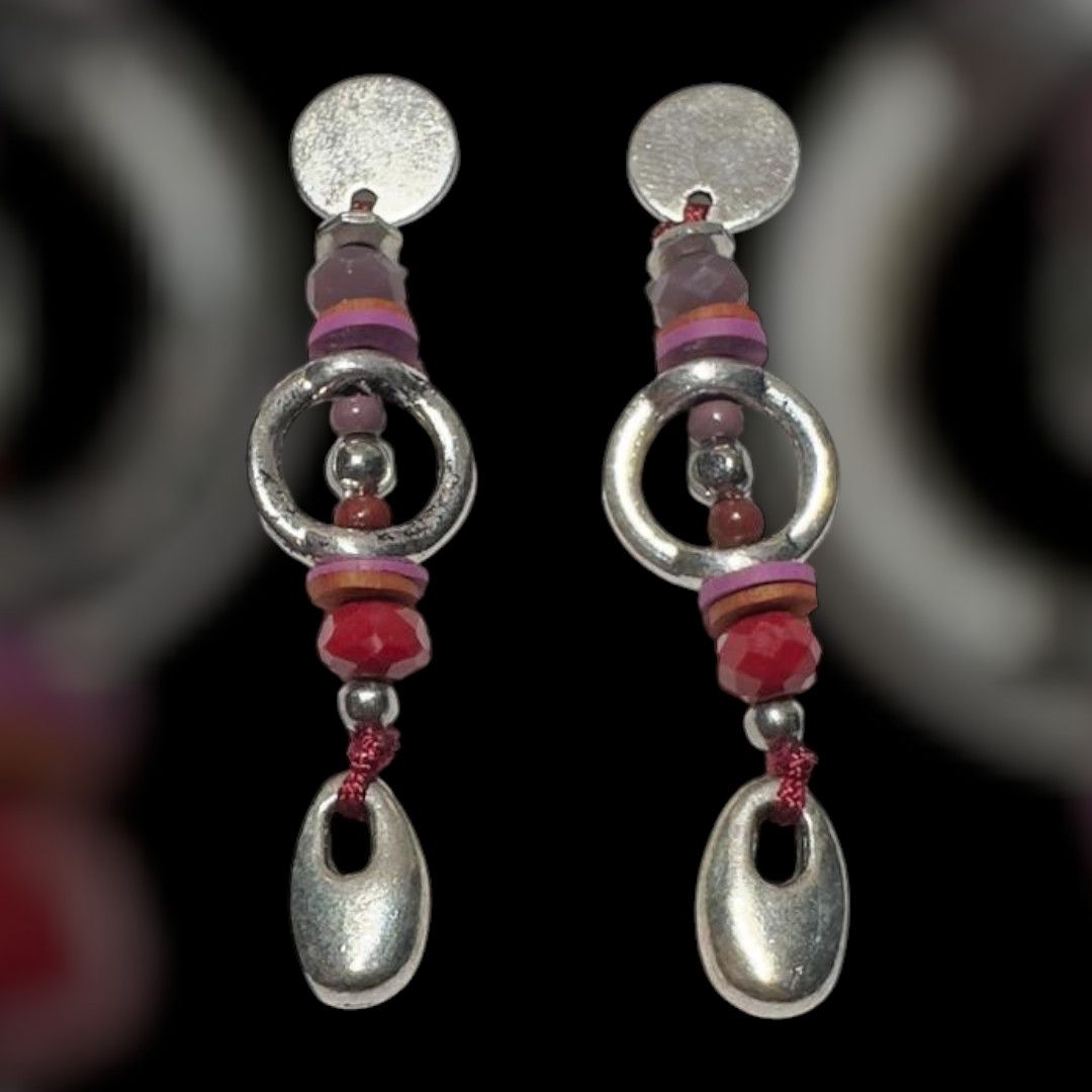 Pendientes étnicos (rosa)