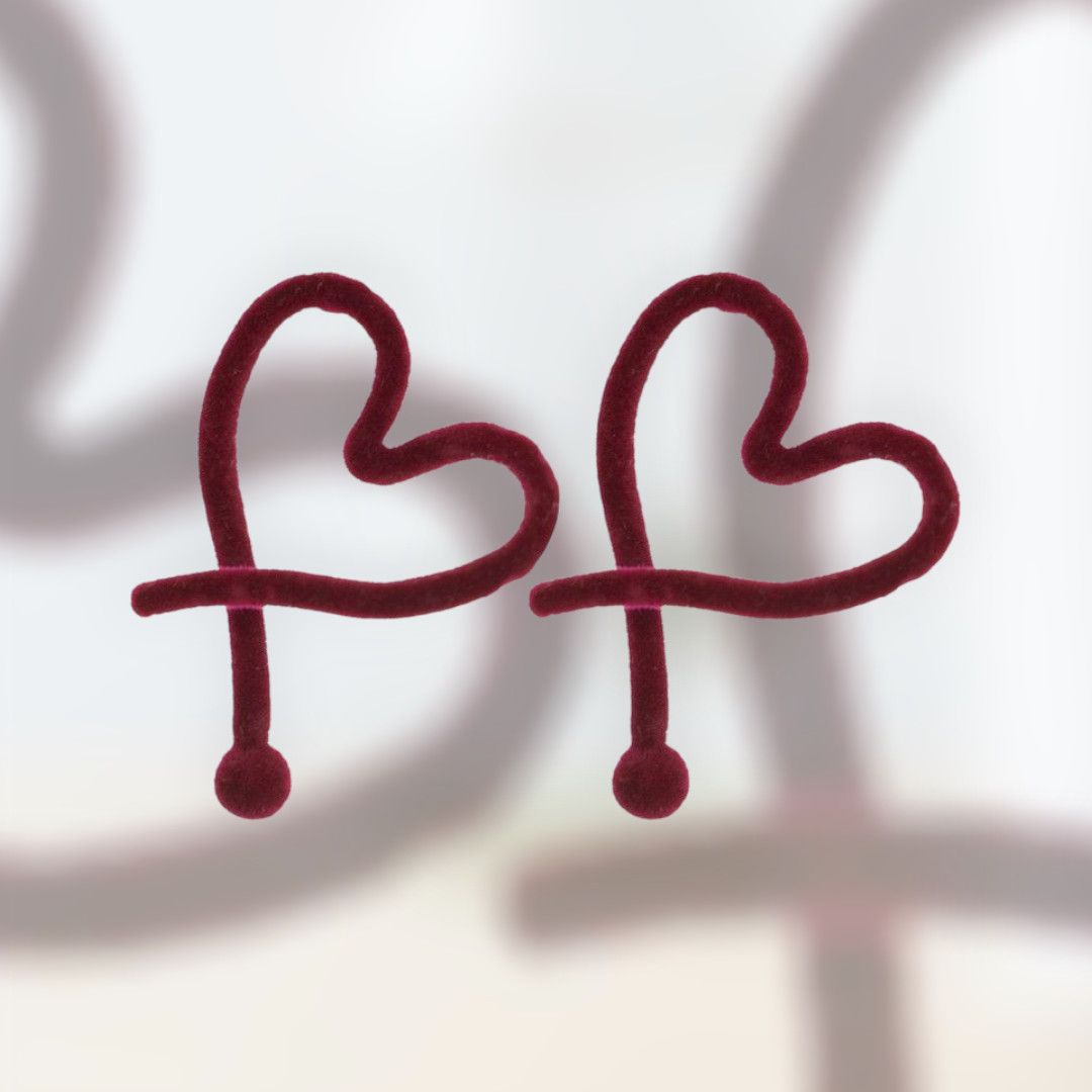 Pendientes corazón (rojo)