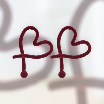 Pendientes corazón (rojo)