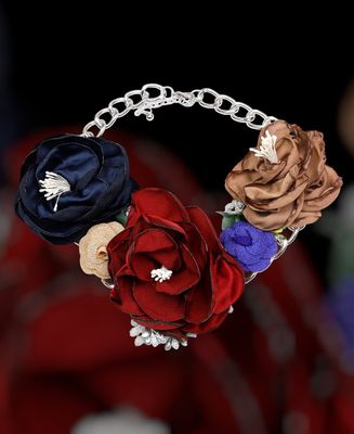 Collar flores tela (multicolor)