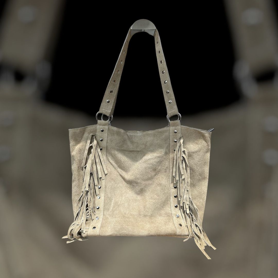 Bolso serraje flecos