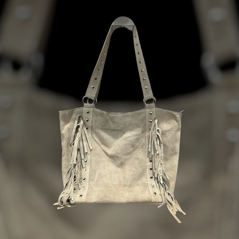 Bolso serraje flecos