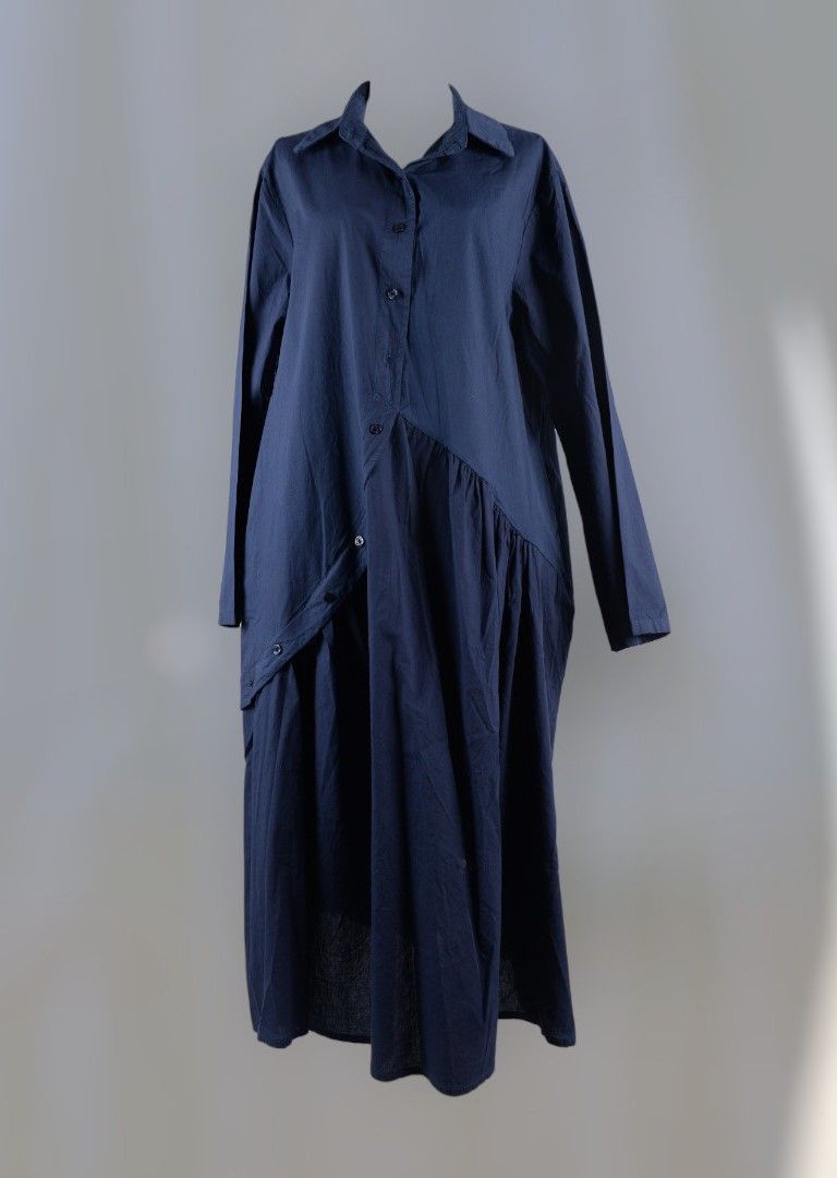 Vestido camisero azul