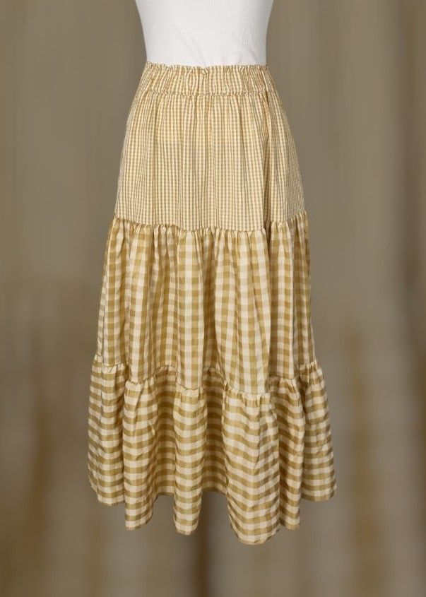 Falda cuadros amarillos
