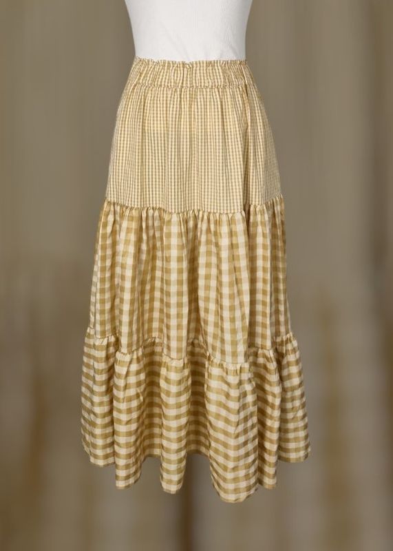 Falda cuadros amarillos