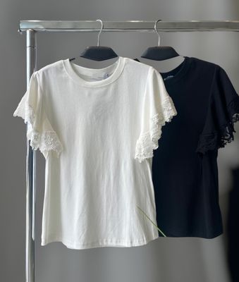 Camiseta manga puntilla