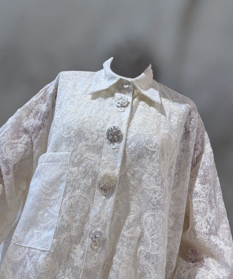 Camisa blanca encaje