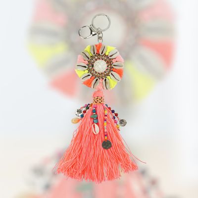 Llavero pompón (coral)