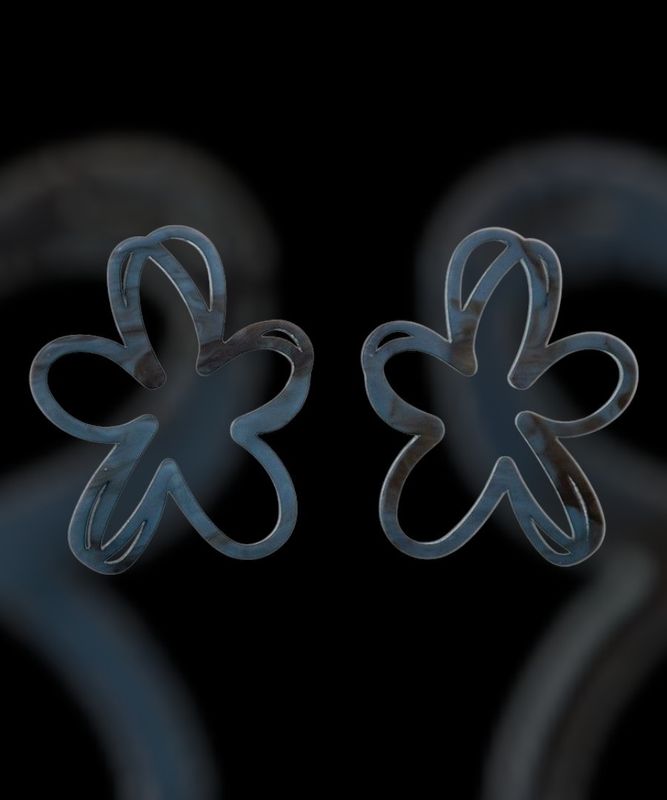 Pendientes flor metacrilato
