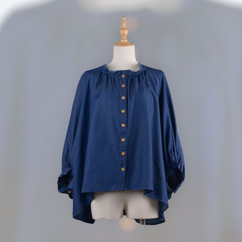 Camisa oversize fruncida