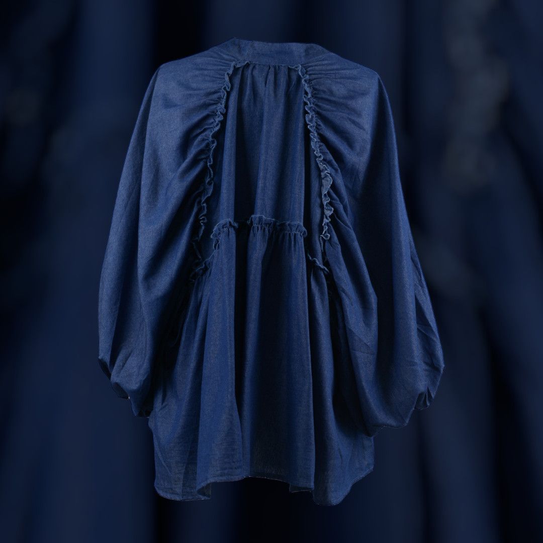 Camisa oversize fruncida