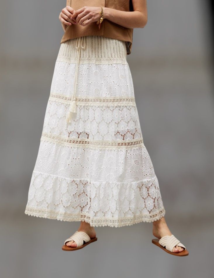 Falda batista crochet