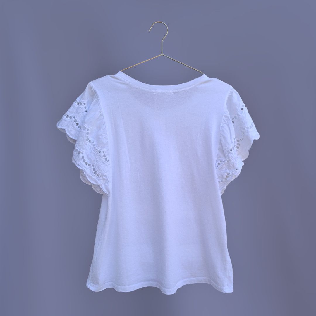 Camiseta manga bordada