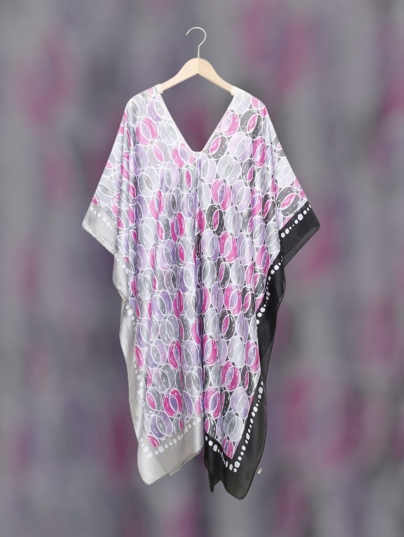 Kimono gris círculos