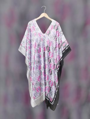 Kimono gris círculos