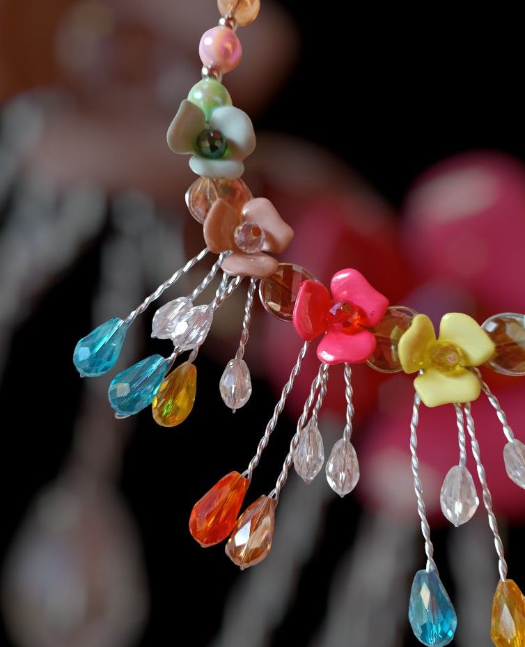 Collar flores cristal