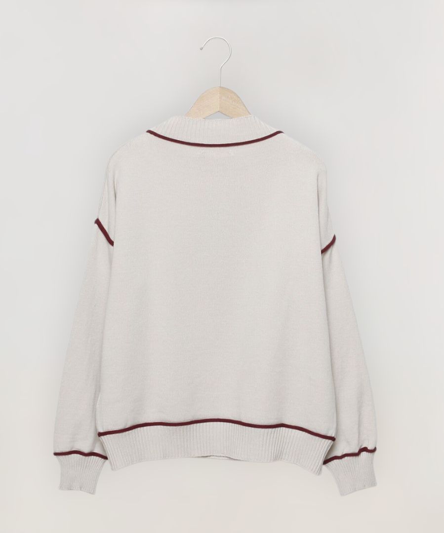 Jersey hombros caídos beige