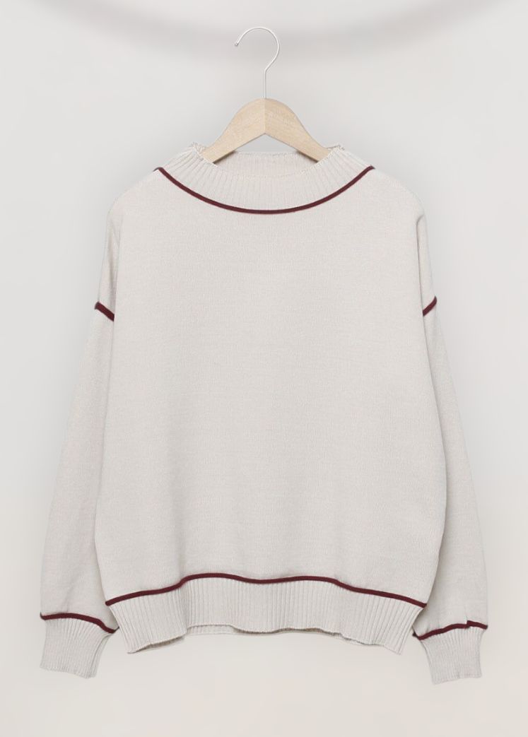 Jersey hombros caídos beige