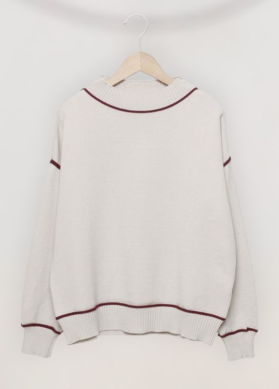 Jersey hombros caídos beige