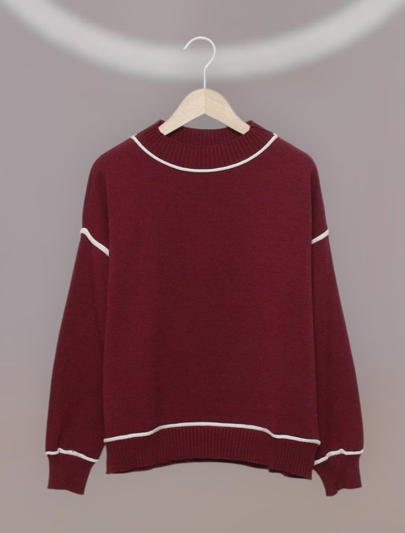 Jersey hombros caídos burdeos