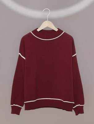 Jersey hombros caídos burdeos