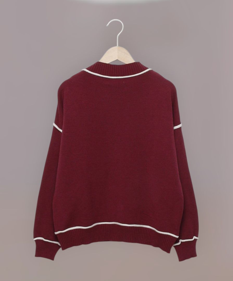 Jersey hombros caídos burdeos