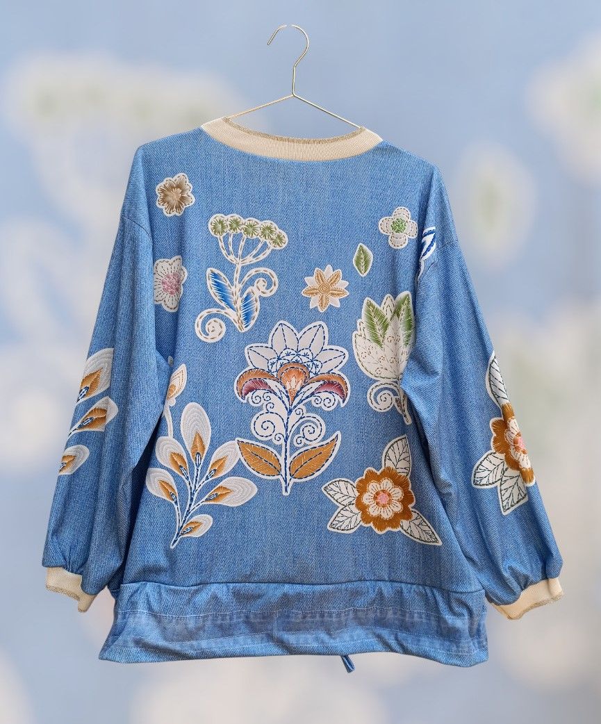 Chaqueta imitación denim