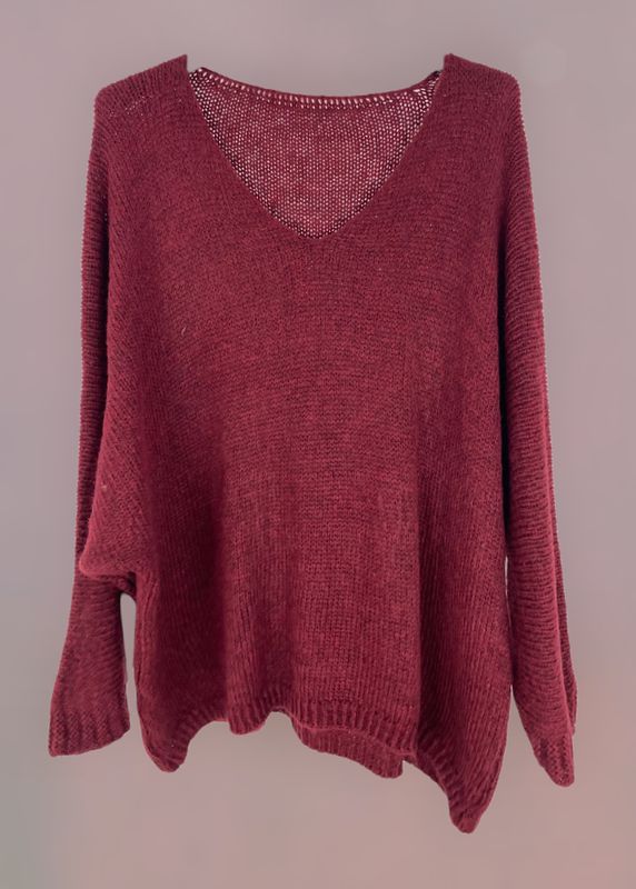 Jersey mangas murciélago burdeos