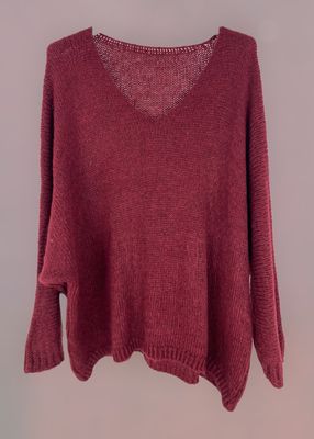 Jersey mangas murciélago burdeos