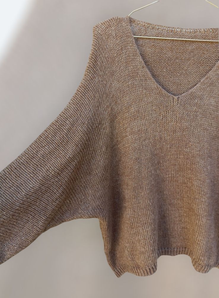 Jersey mangas murciélago marrón