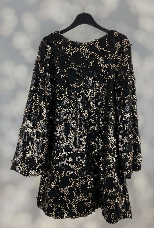 Vestido lentejuelas doradas