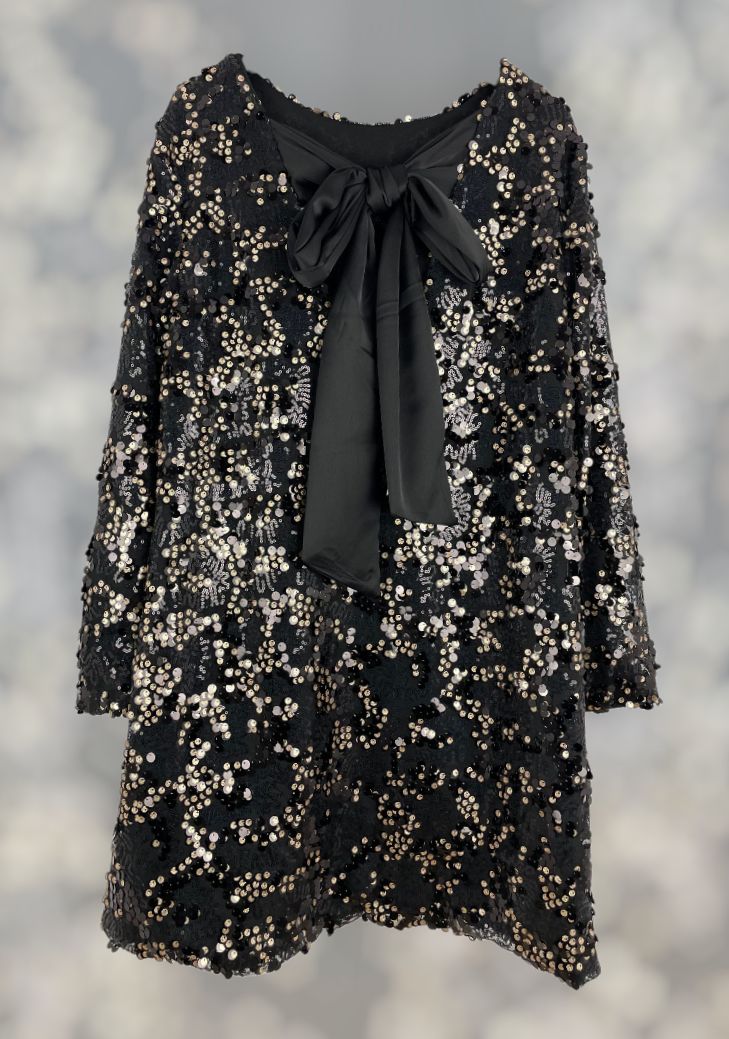 Vestido lentejuelas doradas