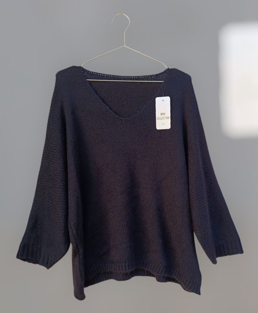 Jersey mangas murciélago negro