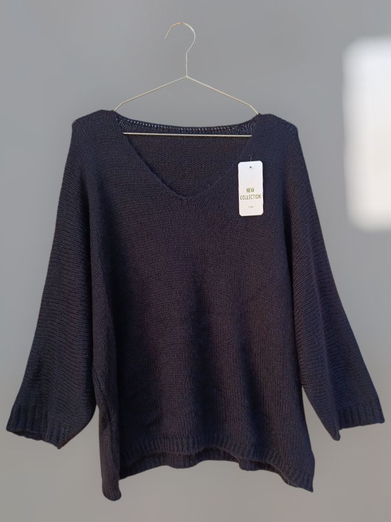 Jersey mangas murciélago negro