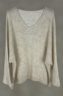 Jersey mangas murciélago crema