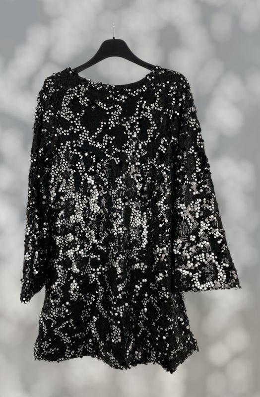 Vestido lentejuelas plateadas