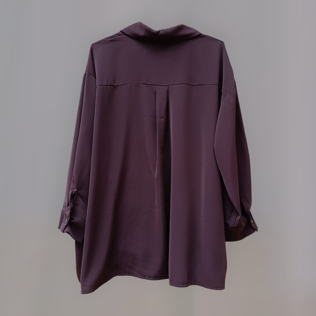 Camisa bajo redondeado marrón